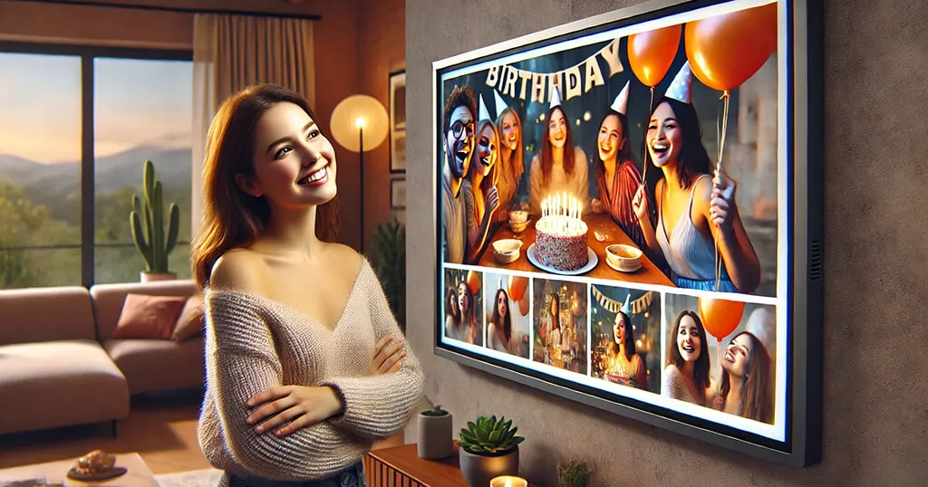 Celebrate birthdays and anniversaries with auto-themed photos on your digital frame