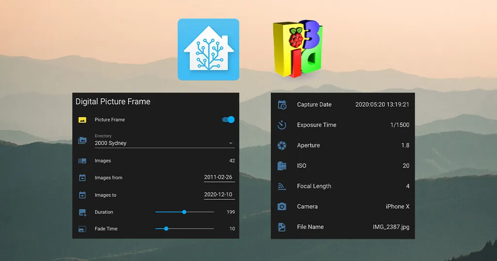 How to fully integrate your Raspberry Pi digital picture frame into Home Assistant even showing the current image