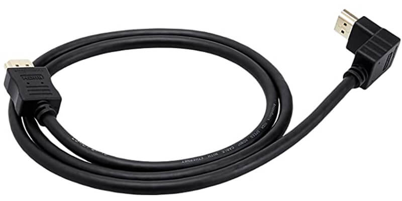 90 Degree Down Angle Elbow HDMI Cable AmazonBasics