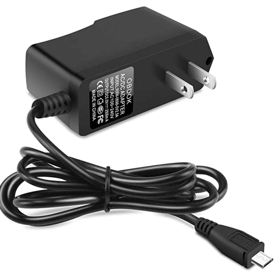 Power supply for Raspberry Pi 3, 2.5A, Micro USB, AC Adapter