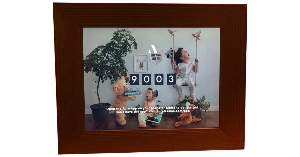 The Aura Mason digital picture frame with the Gift Setup feature to upload images even before the box is opened 12 The Aura Mason digital picture frame with the Gift Setup feature to upload images even before the box is opened 12